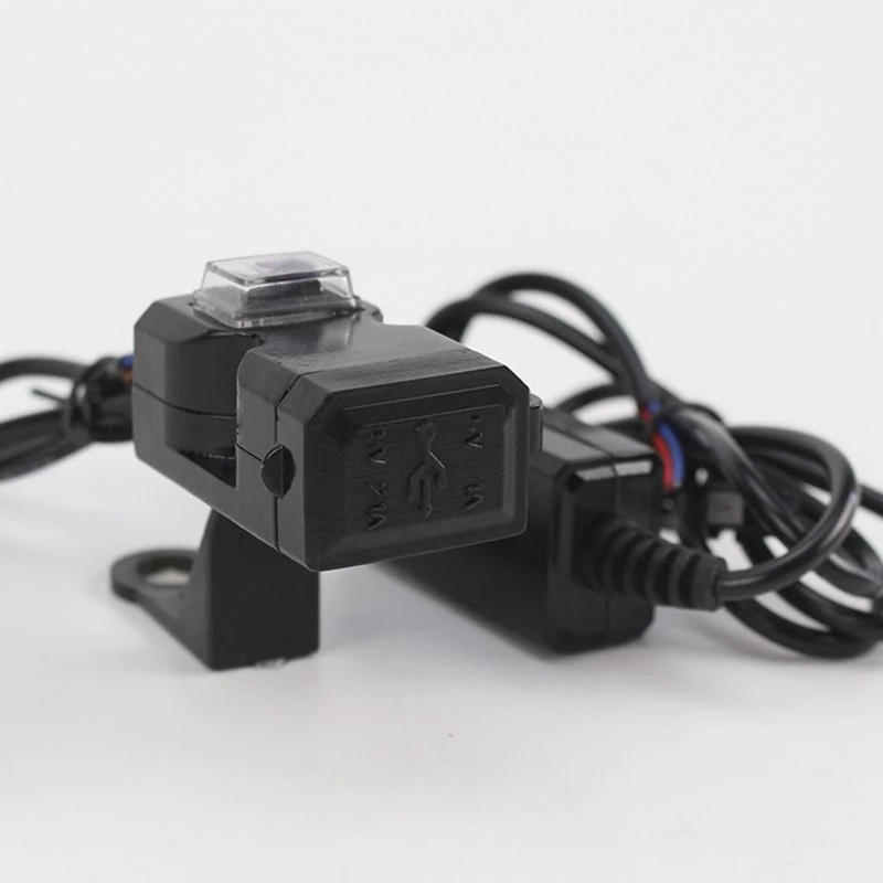 1 шт. 2 в 1 9-90 в двойной USB мотоцикл зарядное устройство на руль синтетические пластмассовые розетки с переключателем крепления для электрического автомобиля внедорожный