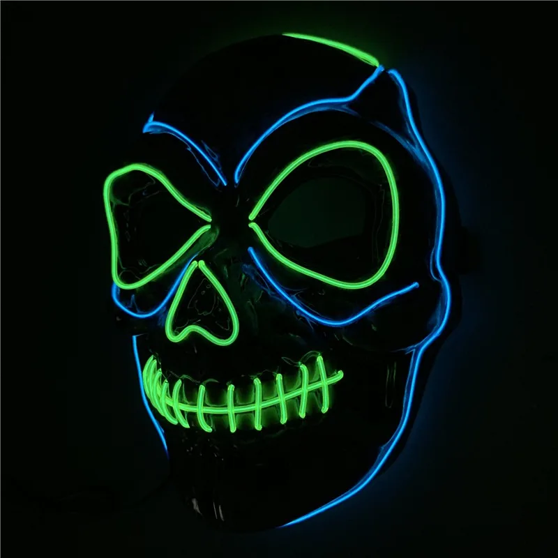 

High quality Halloween Mask Night Atmosphere Decorative Face Masks Men Women Wear LED Light-Emitting Mask