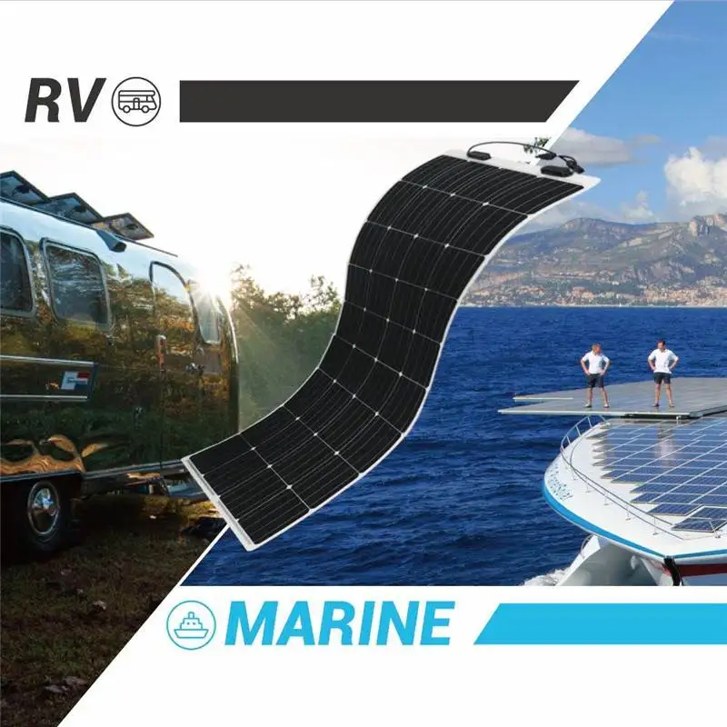 300W Панели солнечные 18V Semi Гибкая панель солнечной батареи из монокристаллического кремния Сотовый DIY MC4 кабель Водонепроницаемый открытый Батарея Зарядное устройство+ 40A Conrtoller