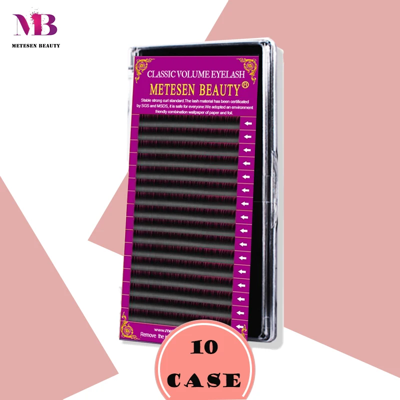 METESEN BEAUTY faux natural mink lashes extension tray curelty free eyelash d curl eyelashes individual vavalash bulk | Красота и