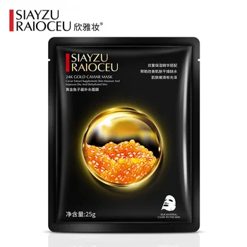 

Caviar facial masks for the face moisturizing fabric face masks acne face sheet mask Oil-control Whitening face sheet mask Film