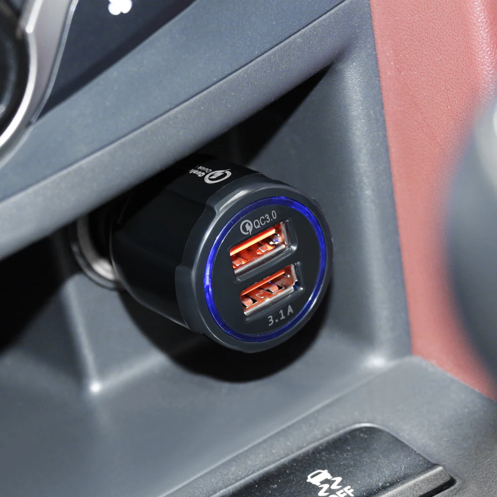 Автомобильное зарядное устройство с двумя usb-портами 3,0, быстрая зарядка для KIA RIO K2 K3 K5 k9 Sorento Sportage R Rio 4 Soul CEED, автомобильные аксессуары