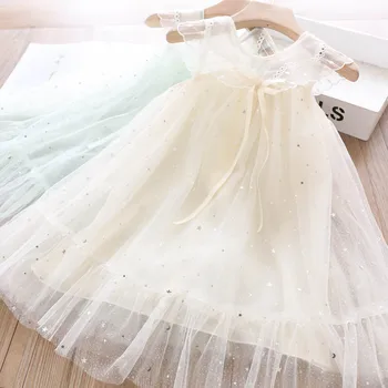

2020 Summer Girls Lace Five-Pointed Star Dress Children's Clothing Wholesale