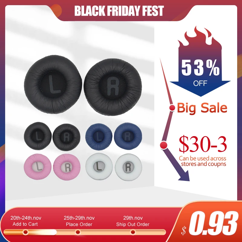 1 Pair Soft Earpads Headphones Protein Leather Foam Ear Pad Pillow Cover Cushion Replacement for JBL Tune 500BT T450BT T600 | Электроника