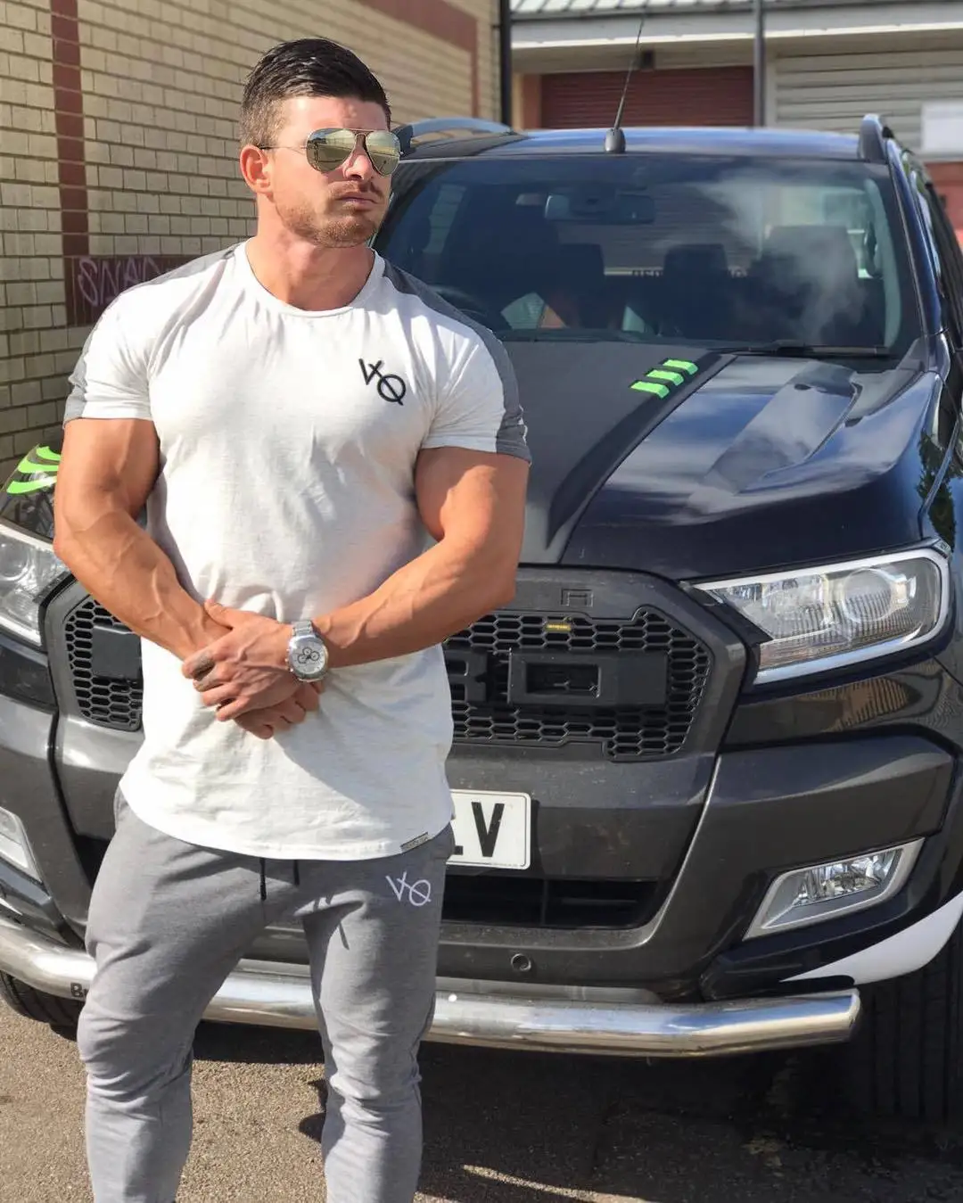 Muscle Dr. Brother летняя новая стильная Спортивная футболка для фитнеса, бега, фитнеса, повседневный костюм с короткими рукавами и шортами