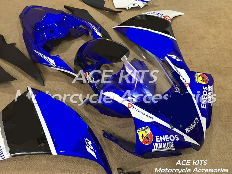 Мотоциклетный обтекатель abs для YAMAHA YZF-R1 13 14 YZF1000 2013- впрыска Bodywor захватывающие черные, синие и белые ACE № 650
