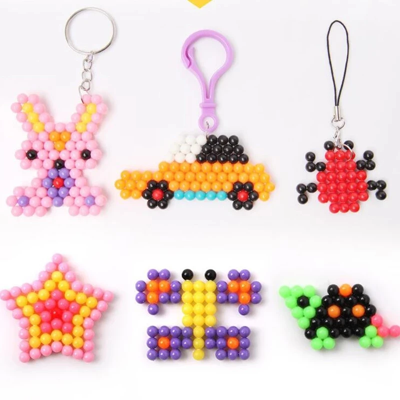 500PCS/Set Jewel Beads 3D Puzzle toys for Children 6 Colors Refill Pack Water sticky Beads Jigsaw Puzzle Brinquedo Juguetes 6