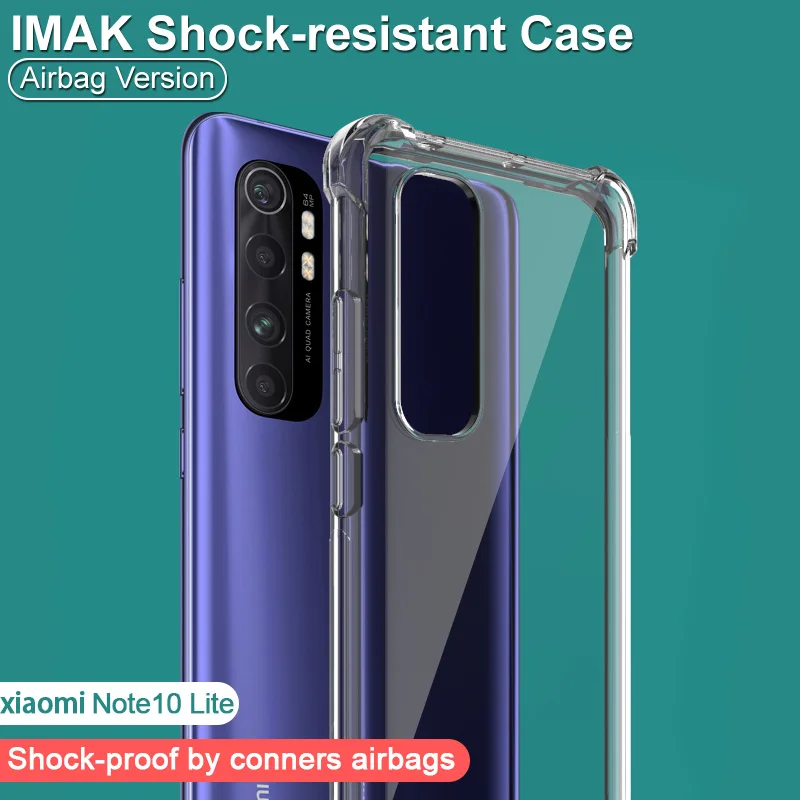 Чехол IMAK Для Xiaomi Mi Note 10 lite чехол для противоударный защитный с подушкой безопасности мягкий из ТПУ|Бамперы| |