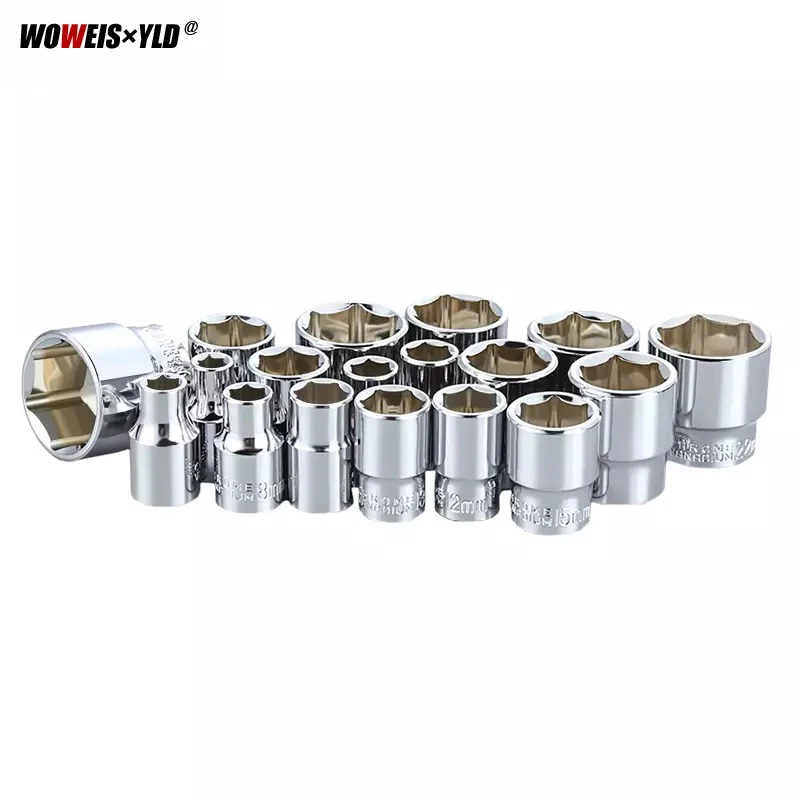 

3/8" Socket Wrench Set Car Repair Tool Set Ratchet Wrench Spanner for Bicycle Motorcycle Car Common Sockets