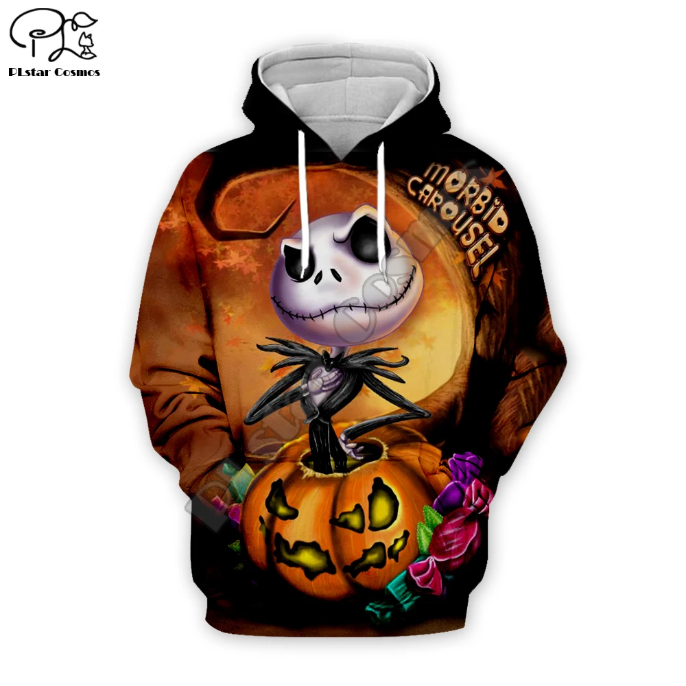 

Jack Skelling print Men 3d Hoodies skull Pumpkin candy Christmas Halloween Corpse Bride women Sweatshirt zipper pullover