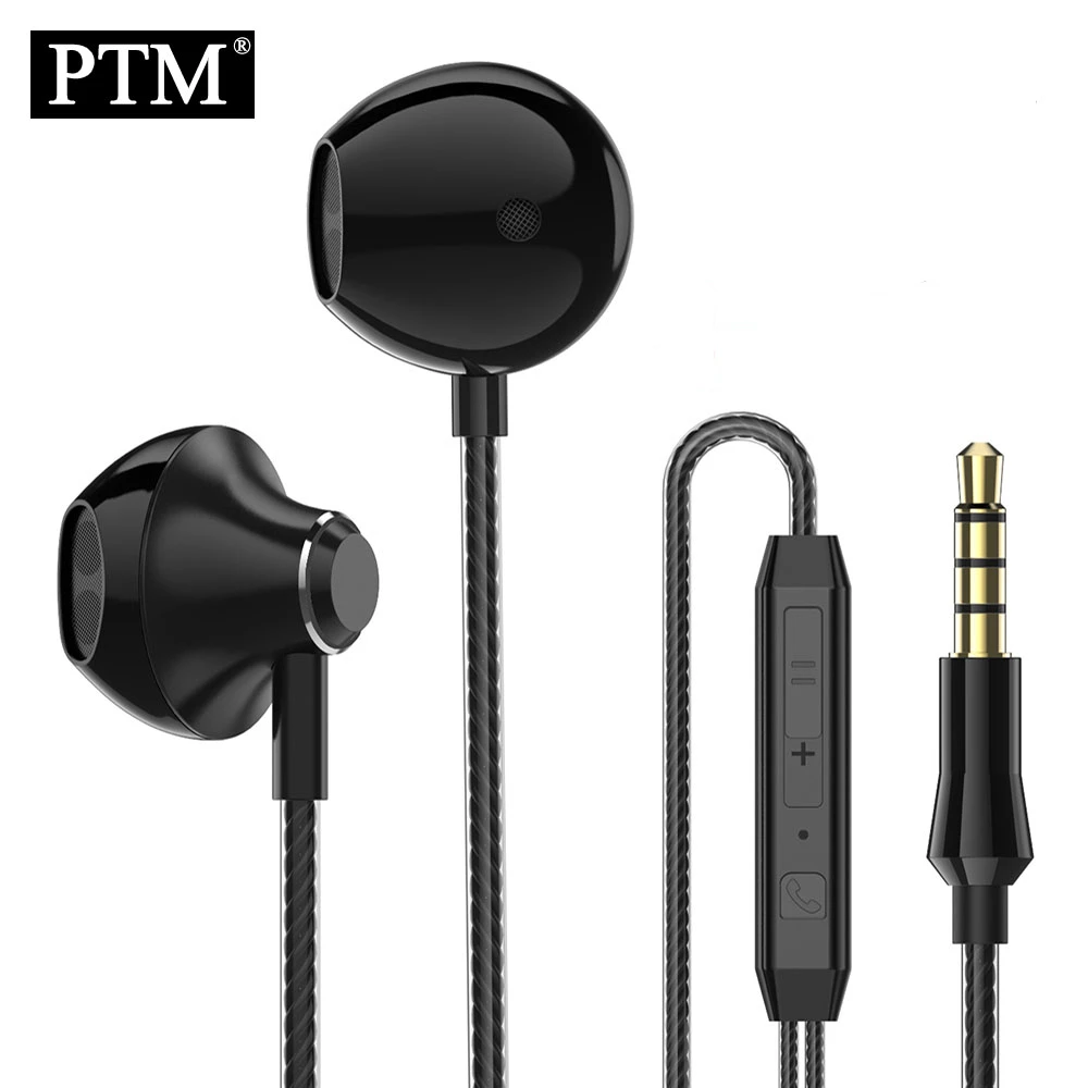 

PTM D31 Build In Ear Earphones Portable Earbuds Hifi Headset With Mic Earphone for phone Samsung S9 S10