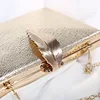 Luxy Moon Women's Wedding Clutch Bag Gold Purse Ladies Handbag Party Purse For Bridal Metal Leaf Lock Shoulder Bag  ZD1524 ► Photo 3/6