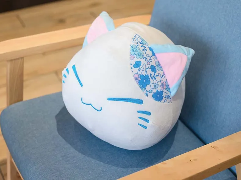 1 шт., 40 см, 2 цвета, Kawaii, лежащая кошка, плюшевые игрушки, мягкая Милая кошка, кукла, милые животные, подушка, мягкая мультяшная подушка, Детский Рождественский подарок