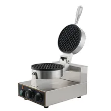 Electric Waffle Oven 185mm Plate Cake Heating Machine Round Waffle Maker Hot Sale Furnace
