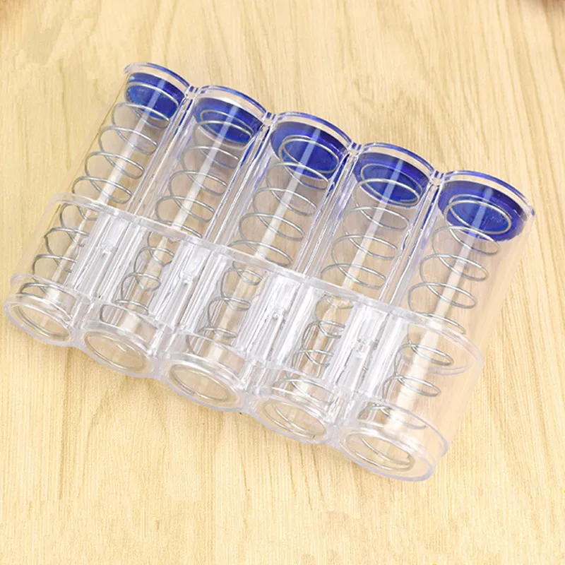transparent 1pcs 1 шт. креативное хранение монет кошелек хранилище коробка евро диспенсер для монет монетница чехол Высокое качество кошелек сумка для денег коробки - Цвет: transparent 1pcs
