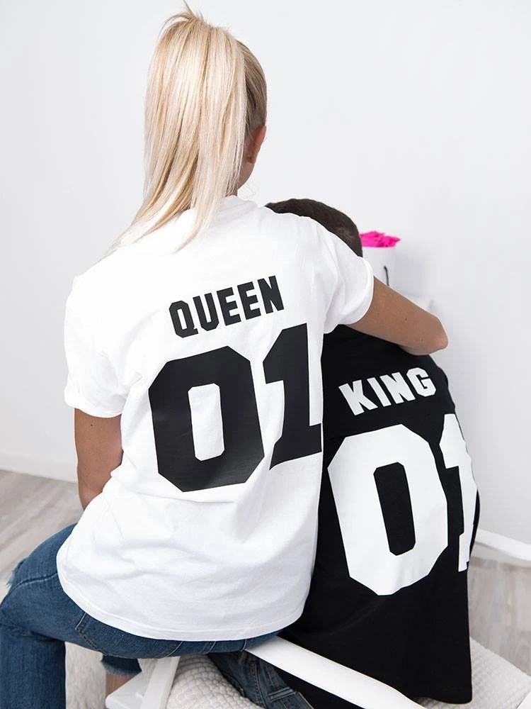 Lovers Tee Shirt King Queen Couple 