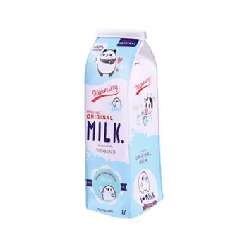 

Pencil Case for Girls Boys Leather Milk Cute Korea Kawaii Pencil Case School Pen Box Pencilcase Stationery Bag School Supplies