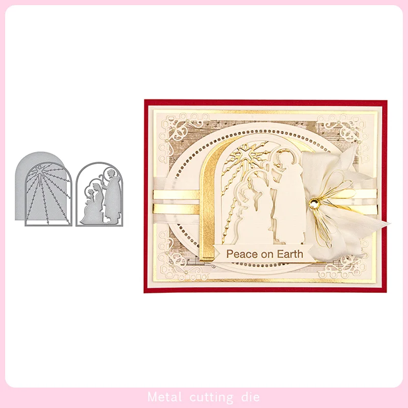 

Christmas Arched frame Metal Cutting Dies for DIY Scrapbooking Photo Album Decorative Embossing Paper Card Crafts Die Cut 2019