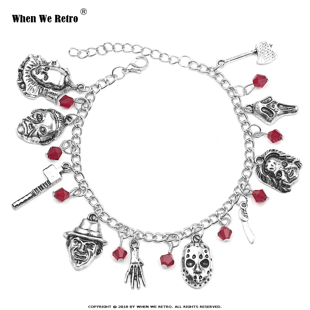 

When We Retro Fashion Unisex Haloween Jewelry Horror QY0532 charm bracelet Women And Men Halloween Gift Dropshipping 2019
