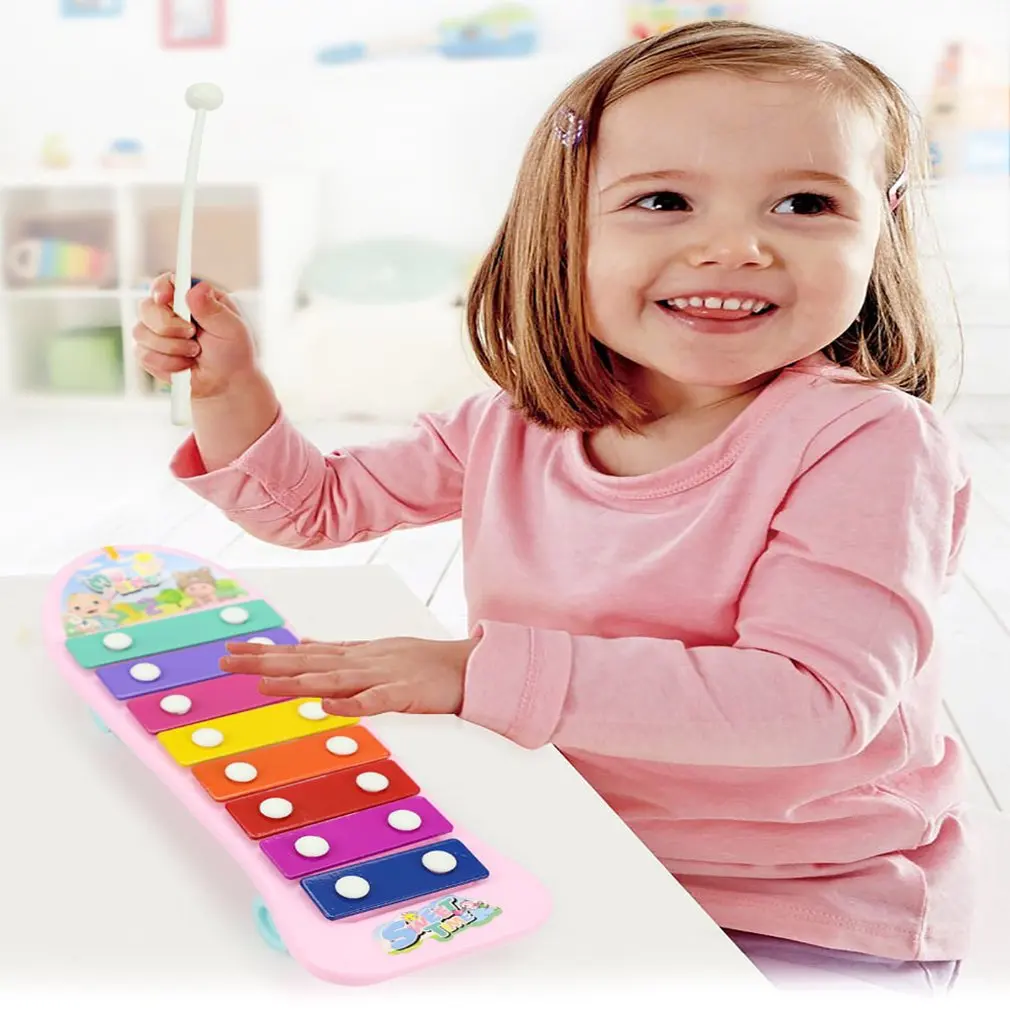 Baby Hand Knock on The Piano Eight-Tone Piano Children's Puzzle Early Education Toy Baby Beat Music Toy Percussion Instrument
