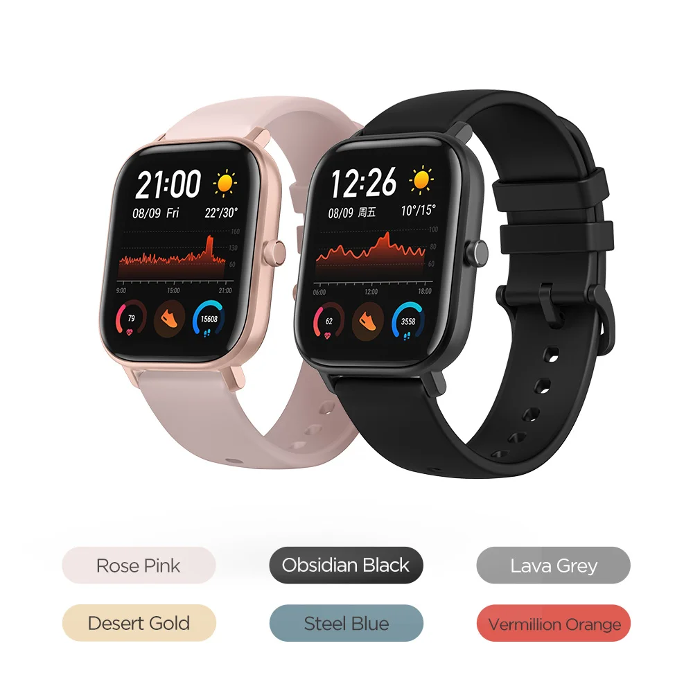 Предпродажа, глобальная версия, Новые смарт-часы Amazfit GTS, 5 АТМ, водонепроницаемые, умные часы для плавания, 14 дней, батарея, управление музыкой, для Android IOS