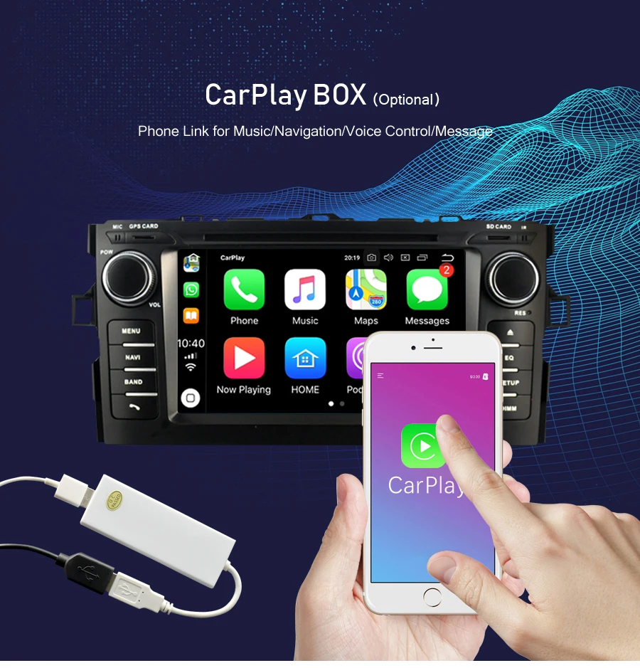 Clearance 4GRAM Android 9.0 Car Radio GPS Navigation Multimedia Stereo DVD Player For TOYOTA AURIS 2008 2009 2010 2011 Auto Video Headunit 7