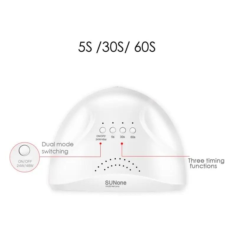 48 Вт Светодиодный светильник для ногтей для маникюра Сушилка для ногтей белый Светодиодный УФ-лампа для отверждения УФ-гель для ногтей с датчиком движения ЖК-дисплей