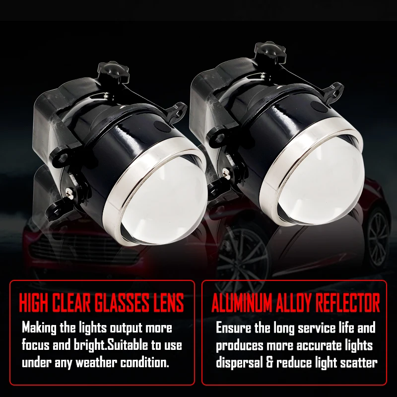 3,0 дюймов Биксенон проектор противотуманный светильник объектив ...