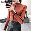 DisappeaRanceLove Women Turtleneck Pullover Sweater Soft Jumper Long Sleeve Autumn Winter 2020 Warm Thick Slim Fit Tops 5