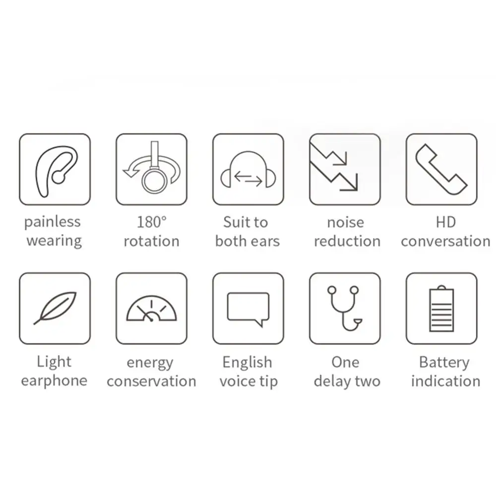 Bluetooth-гарнитура, беспроводная, бизнес, Bluetooth 5,0, шумоподавление, наушник, беспроводные, в ухо, ультралегкие наушники, свободные руки