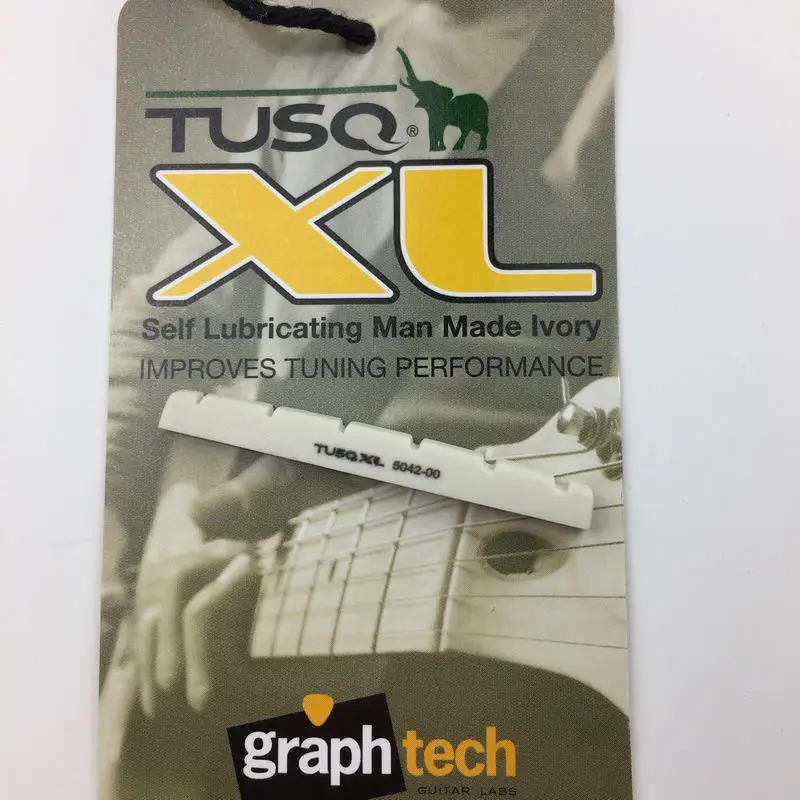 Графа tech TUSQ XL гитара плоская гайка белый 42 мм BQL-5042-00 щелевые плоские нижние аксессуары Запчасти для струнной гитары