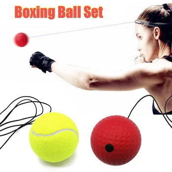 

Reflex Speed Training Elastic Strap Punching Exercise Storage Bag Workout Home Gym Head Band Boxing Ball Set Fitness Equipment
