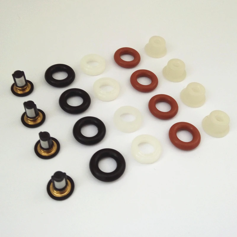 Fuel Injector Repair Kit 4sets For Keihin FJ1203 FJ1045 FJ785 FJ486 16450PWA003 16450-RNA-A01 Fit For Honda Car AY-RK068 diesel injector tube fuel injector cleaner fuel injector removal tool injector washer shims fuel injector seals repair kit gasket
