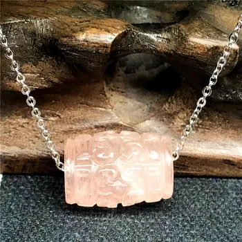 

16x11mm Top Natural Pink Morganite Pendant Necklace Jewelry For Woman Lady Man Berry Crystal Beads Stone 925 Silver Chains AAAAA