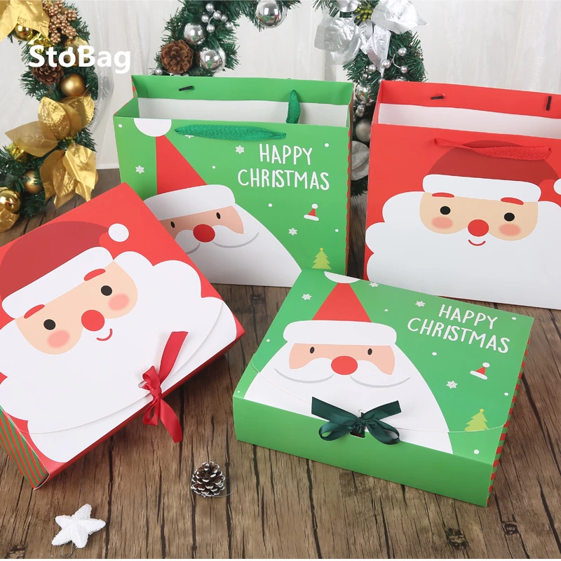 StoBag 10 шт. Рождественская Стандартная бумажная коробка для упаковки тортов