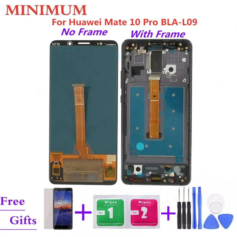 Продажа Для huawei mate 10 Pro BLA L09 BLA L29 ЖК дисплей кодирующий преобразователь сенсорного экрана в сборе с рамкой для mate 10Pro 6,0