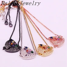 8 шт. модные красочные женские ювелирные изделия циркония Cz браслеты Радуга слайд цепи браслеты