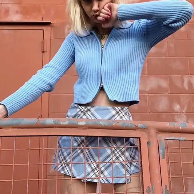 long zip up cardigan