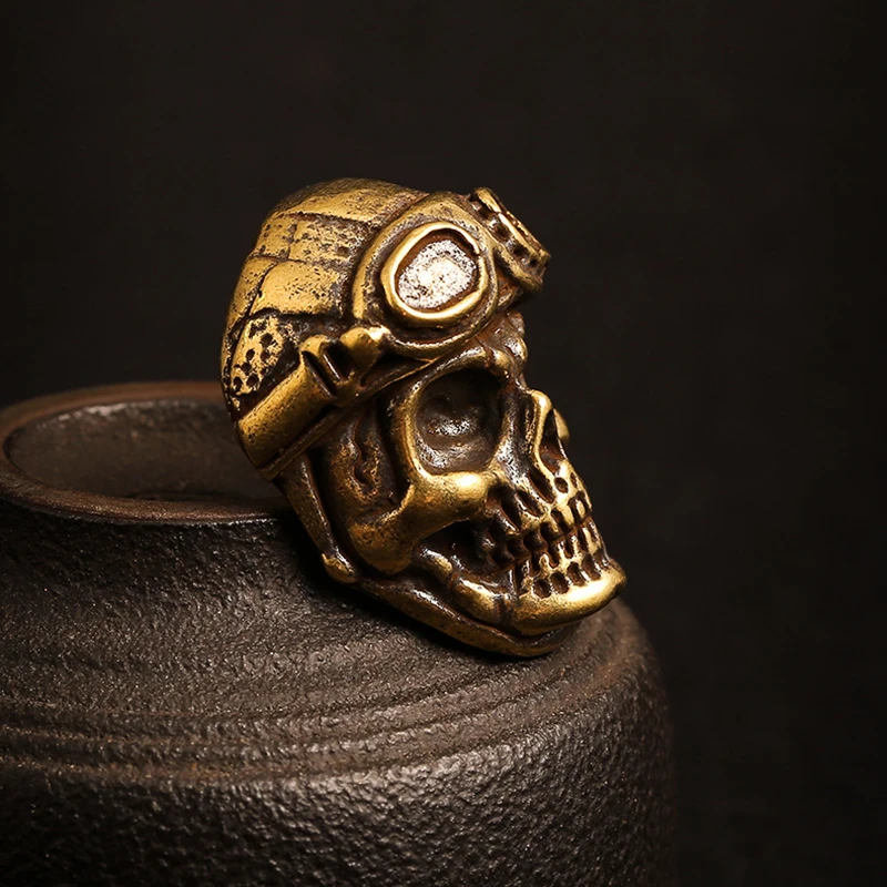 Metal Rivets Punk Windproof Glasses Skull Head Leather Buckle Brass Screwback Rivet Button Vintage DIY Leather Belt Wallet Hardware Accessory