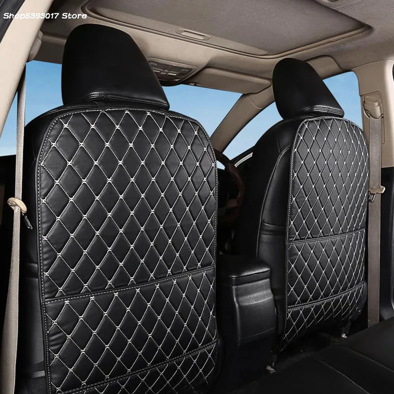 

For Mitsubishi Asx 2013-2018 Car Leather Seat Back Protector Cover Anti-Kick Mats Pad Cushion All Inclusive Mat