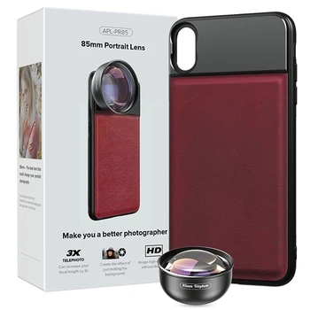 

HOT-APEXEL Optic Pro Lens, 85Mm 3X HD Telephoto Lens Professional Portrait Lens, No Dark Circle for Cellphone
