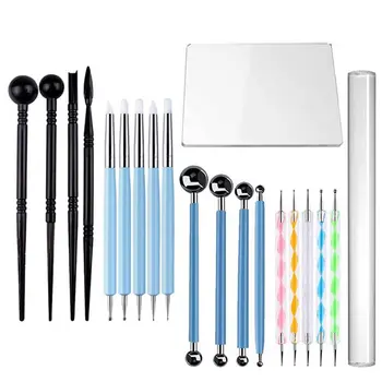 

20Pcs Polymer Modeling Clay Sculpting Tools Dotting Tools Ceramic Clay Indentation Tools for Pottery Sculpture
