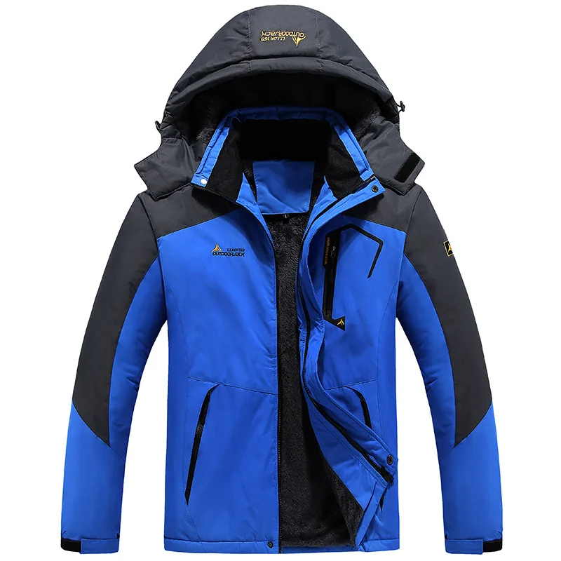 

Hiking Waterproof Jacket Outdoor Men Fleece Softshell Hunting Ski Suit Windproof Camping Mountaineering Warm Winter 3-in-1 Coat