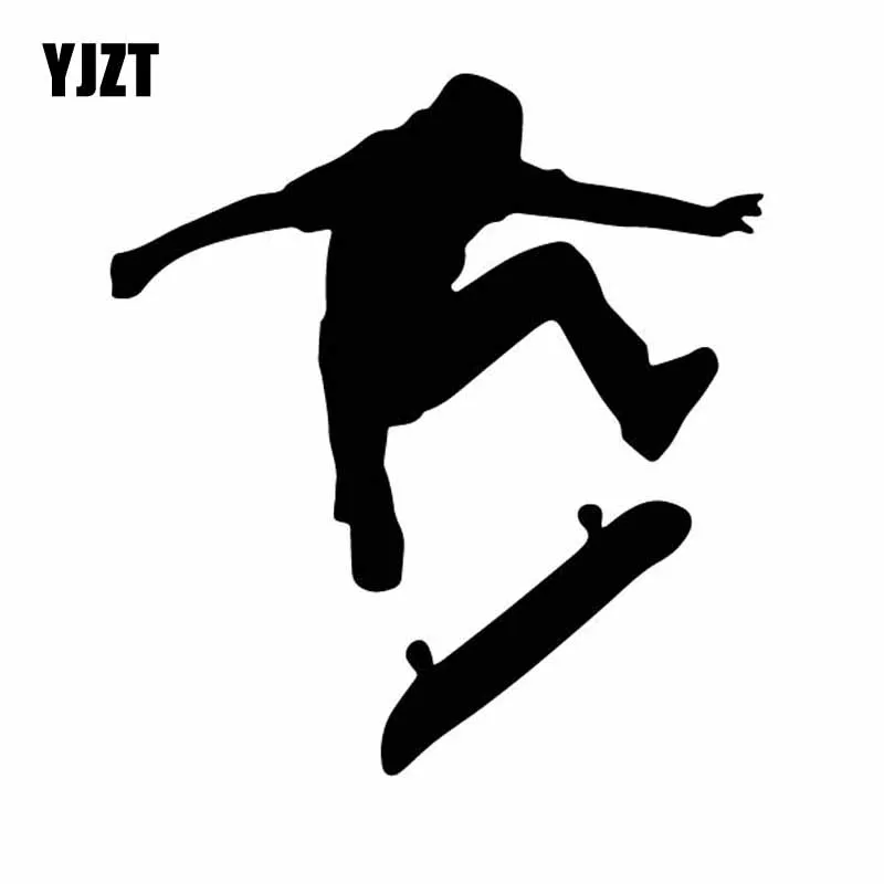 Yjzt 13cm*14cm Simple Skateboarding Shadow Cool Skate Originality Vinly