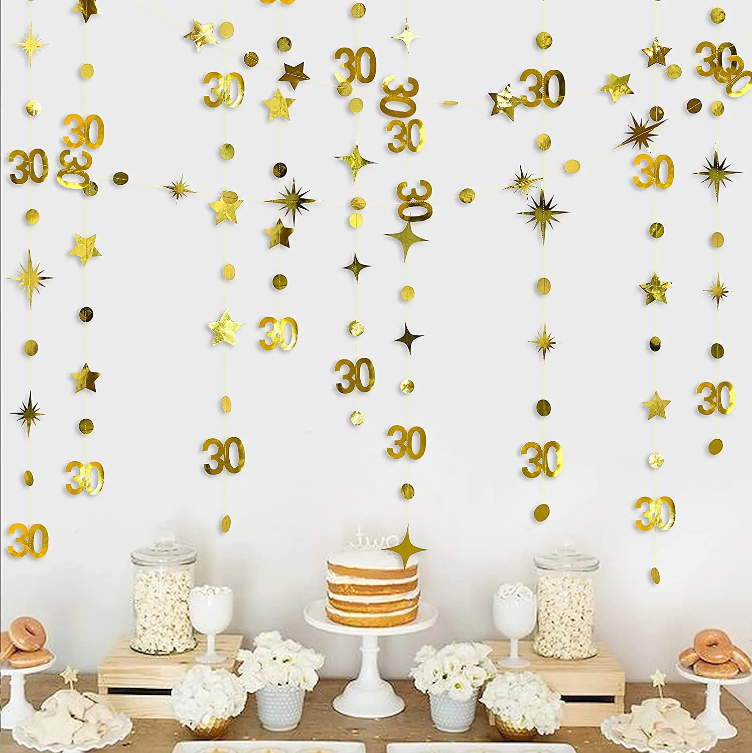 Rose Gold Birthday Celebration Hanging Streamer Decorations