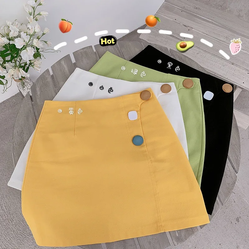 

Photo Shoot 2019 Women's Dress Summer New Style Korean-style Slimming Irregular High-waisted A- line Skirt Skirt Short Skirt