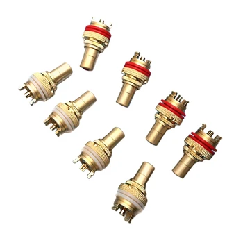 

8pcs Red+White RCA Female Socket Chassis High Quality RCA CMC Female Connector Phono Copper Plug Amp HiFi