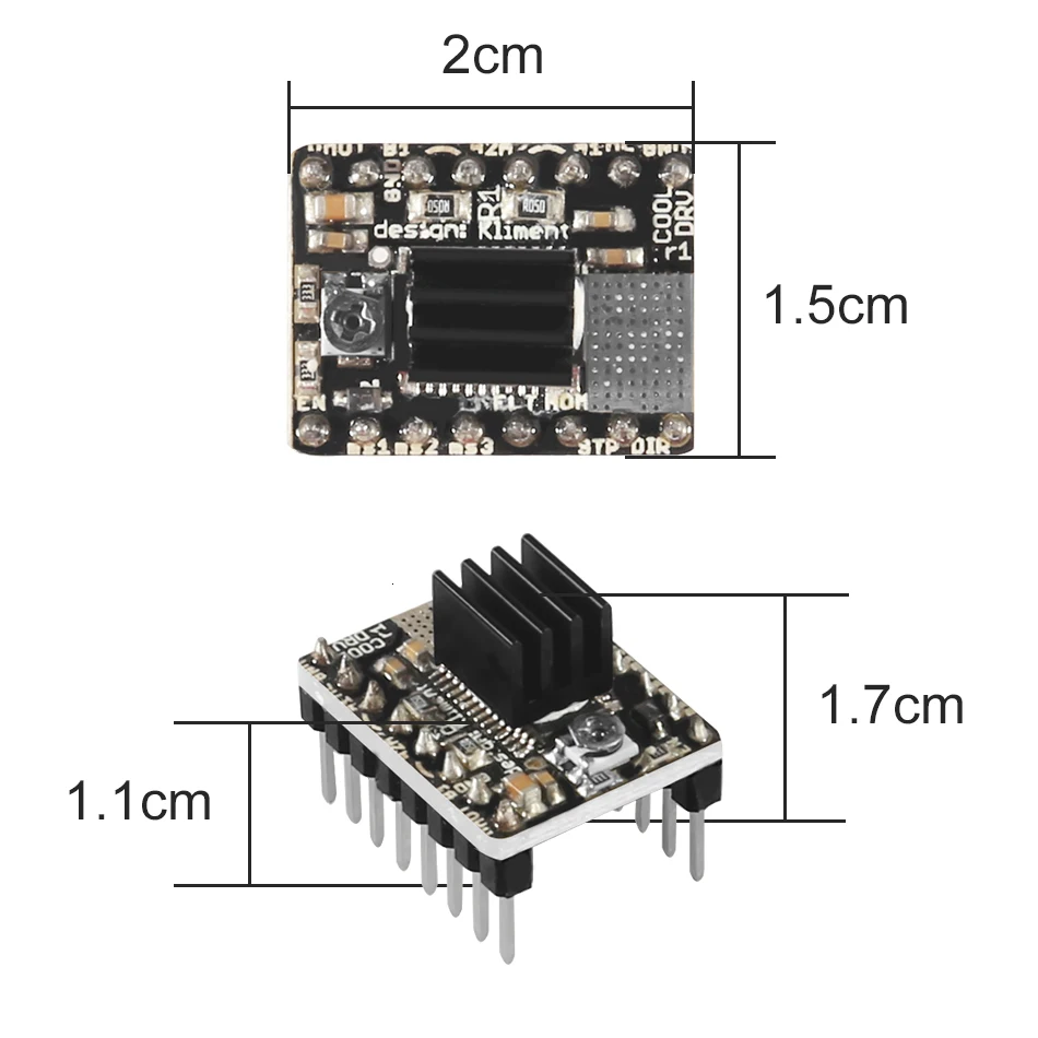 3D-принтеры StepStick DRV8825 A4988 Драйвер шагового двигателя постоянного тока с радиатором Перевозчик Reprap 4-слойные PCB пандусы заменить A4988 драйвер