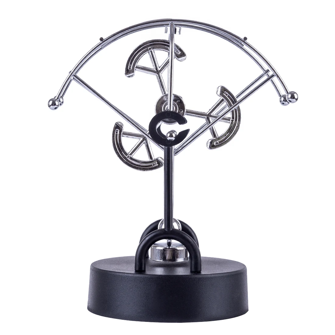 Creative Science Educational Decoration Parachute Sector Rocker Perpetual Motion Crafts Office Desk Home Decor with 3 Semicircle