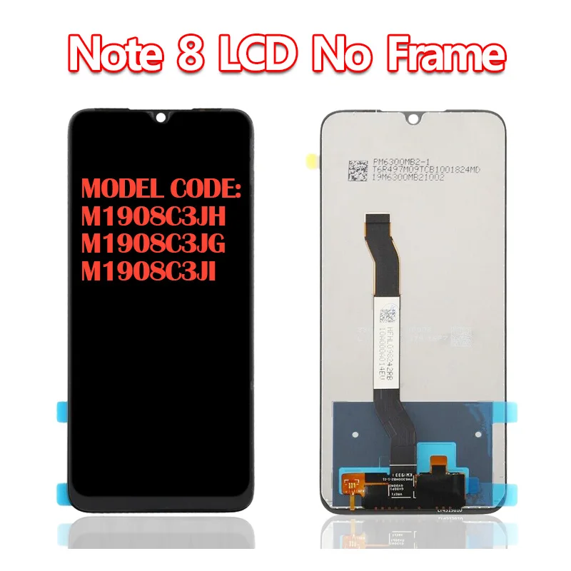 Дисплей для Xiaomi Redmi Note 8 Pro lcd note8 pro M1906G7I+ Замена сенсорного экрана для Redmi Note 8 lcd M1908C3JH дигитайзер